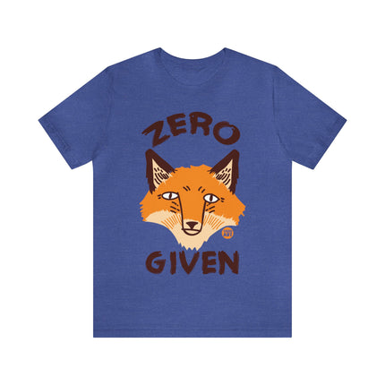 Zero Fox Given Unisex Short Sleeve Tee