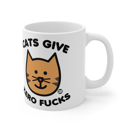 Cats Give Zero Fucks Ceramic Mug