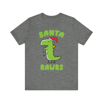 Cute "SANTA RAWRS" Dino Tee Shirt