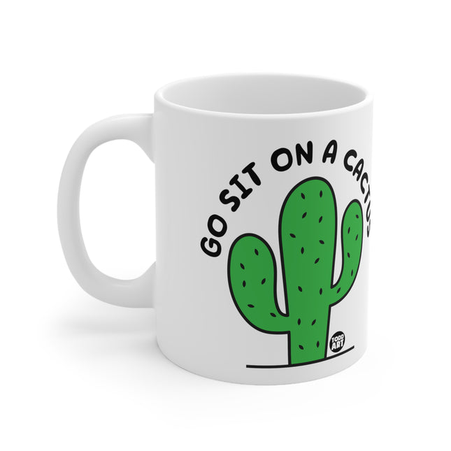Go Sit on Cactus Ceramic Mug