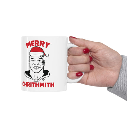 Merry Chrithmith Mike Tyson Santa Ceramic Mug