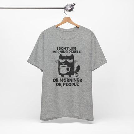 Don't Like Mornings Cat Tshirt