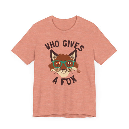 Funny "WHO GIVE A FOX" Animal Tee Shirt