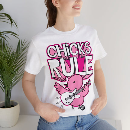 Chicks Rule Guitar Unisex Tee