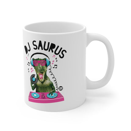 DJ Saurus Ceramic Mug