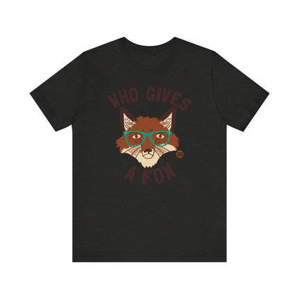 Funny "WHO GIVE A FOX" Animal Tee Shirt