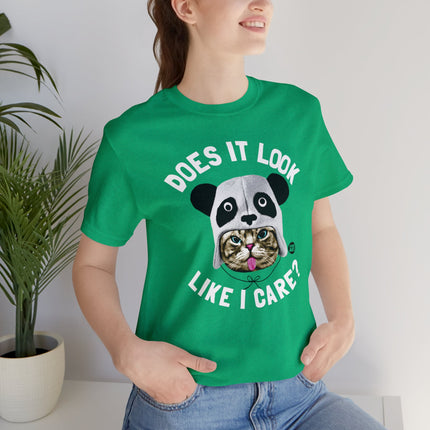 Does It Look Like I Care Cat Unisex Tee