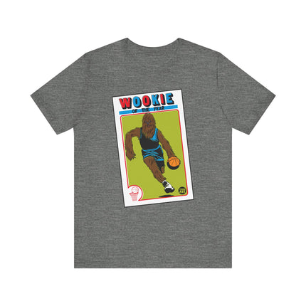 Funny Star Wars "WOOKIE OF THE YEAR" Basketball Card Tee Shirt