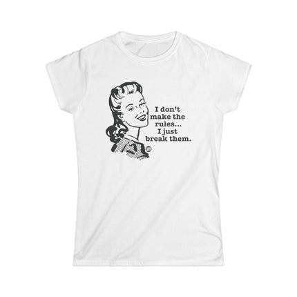 Don't Make The Rule Break Them Retro Women's Softstyle Tee