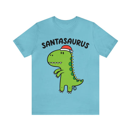 Santasaurus Dinosaur Christmas Unisex Tee