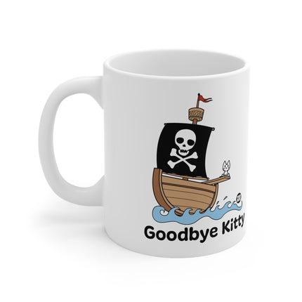 Goodbye Kitty Pirate Ship Ceramic Mug
