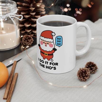 I Do It For The Ho's Cute Santa Ceramic Mug