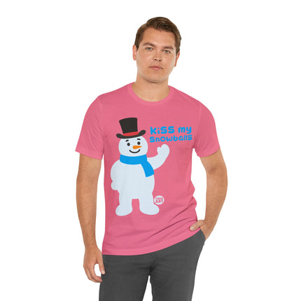 Kiss My Snowballs Snowman Xmas Unisex Tee