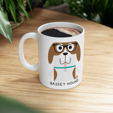 Bow Wow Meow Basset Hound Ceramic Mug