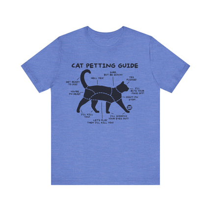 Cat Petting Guide Shirt Tee, Funny Cat Owner Shirt, Cat Lover Tees