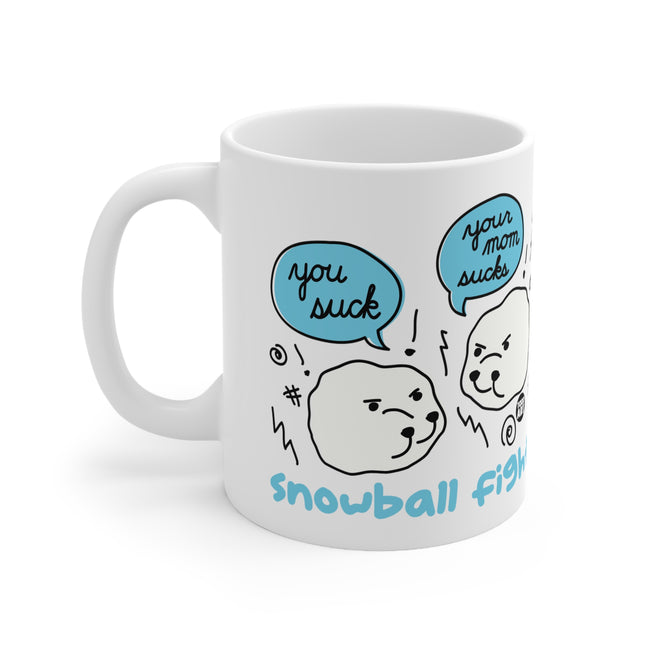 Snowball Fight Ceramic Mug