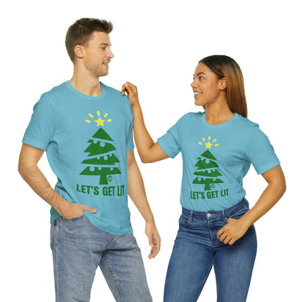 Let's Get Lit Xmas Tree Unisex Tee