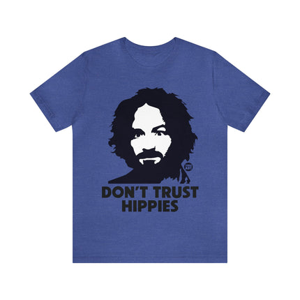 Don't Trust Hippies Charles Manson Unisex Short Sleeve Tee