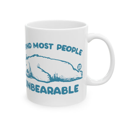 Find Most People Unbearable Coffee Mug, Funny Bear Mug Gift