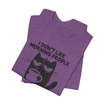 Don't Like Mornings Cat Tshirt