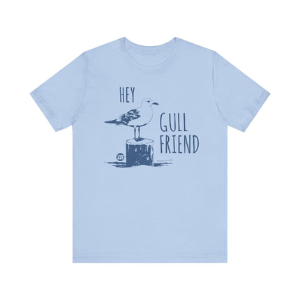 Hey Gull Friend Tee, Funny Seagull Pun Tshirt