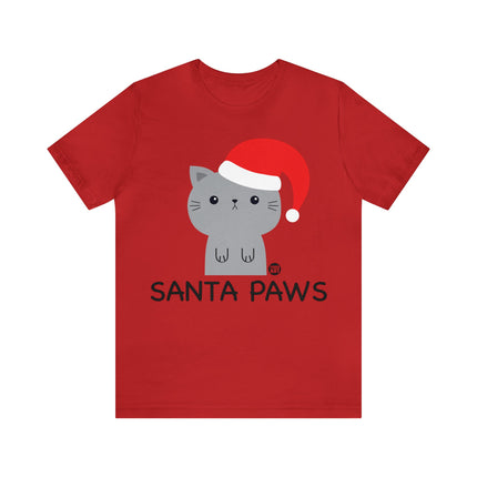 Santa Paws Cat Christmas Unisex Tee