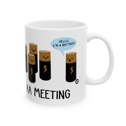 AA Meeting Battery Ceramic Mug