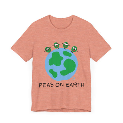 Cute "PEAS ON EARTH" Tee Shirt