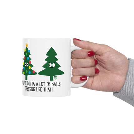 Whole Lotta Balls Christmas Tree Ceramic Mug