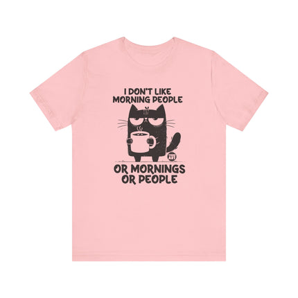 Don't Like Mornings Cat Tshirt