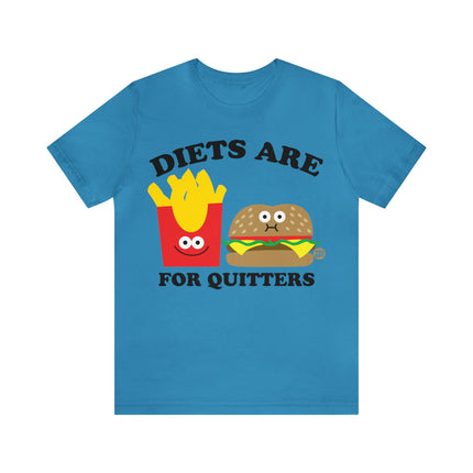 Diets Are For Quitters Burger and Fries Unisex Short Sleeve Tee