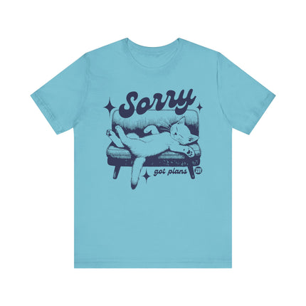 Sorry Got Plans Cat Tee, Cute Got Plans Cat Tshirt