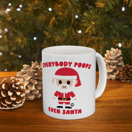 Everybody Poops Even Santa Ceramic Mug