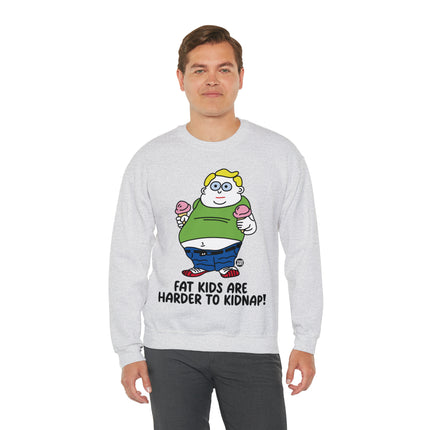 Fat Kids Are Harder to Kidnap Crewneck Sweatshirt