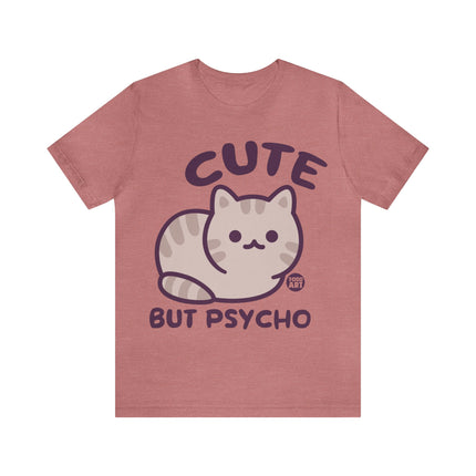 Cute But Psycho Cat Unisex Short Sleeve Tee