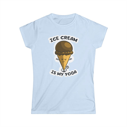 Ice Cream Is My Yoga Womens Softstyle Tee