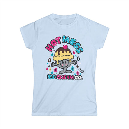 Hot Mess Ice Cream Womens Softstyle Tee