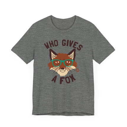 Funny "WHO GIVE A FOX" Animal Tee Shirt