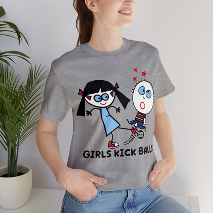 Girls Kick Balls Unisex Short Sleeve Tee