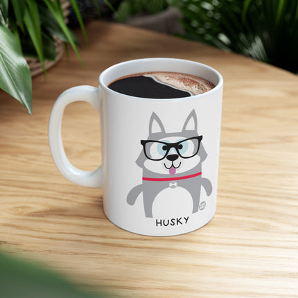 Bow Wow Meow Husky Ceramic Mug