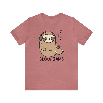 Sloth Slow Jams Headphone Unisex Tee