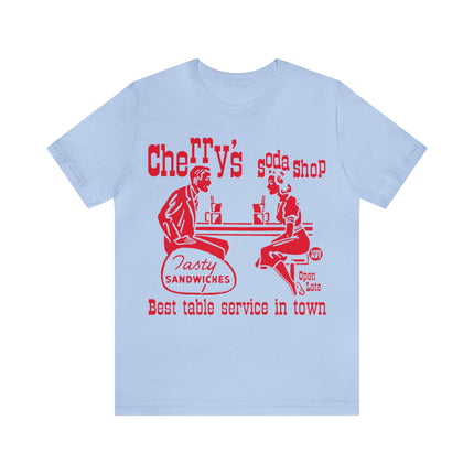 Retro Cherry's Soda Shop Unisex Short Sleeve Tee