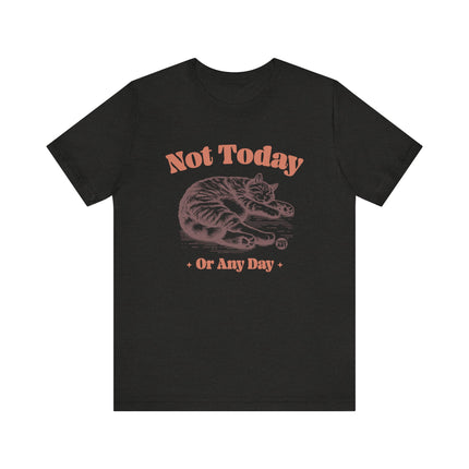 Funny "NOT TODAY OR ANY DAY" Cat Tee Shirt