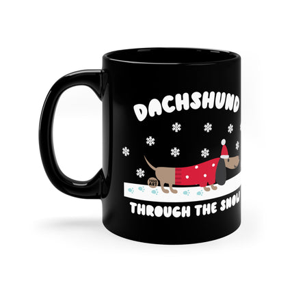 Dachshund Through The Snow Christmas Mug