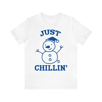 Just Chillin Snowman Xmas Unisex Tee