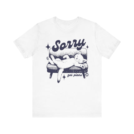 Sorry Got Plans Cat Tee, Cute Got Plans Cat Tshirt