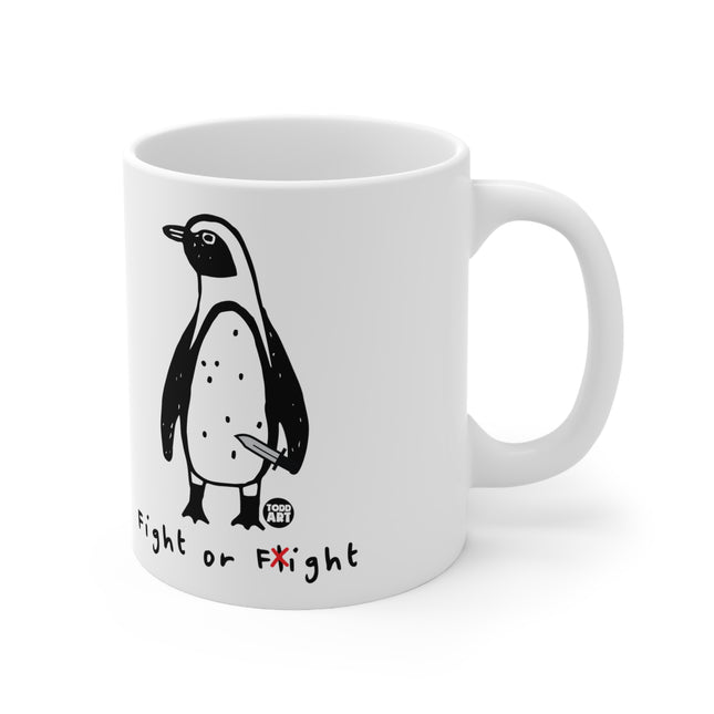 Fight or Fight Penguin Ceramic Mug
