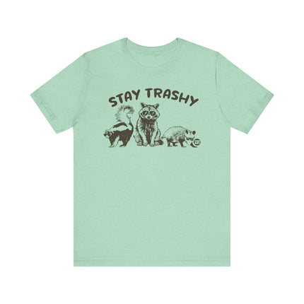 Stay Trashy Racoon Tee, Funny Trashy Animal Tshirt