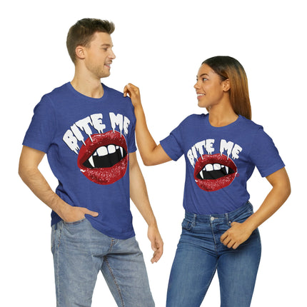 Bite Me Vampire Teeth Unisex Tee