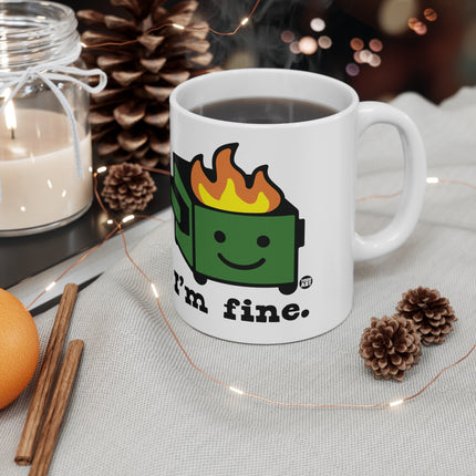 dumpster fire Ceramic Mug